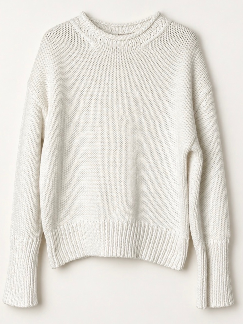 Elie Tahari White 100% Cotton Knit Sweater Size M NWT